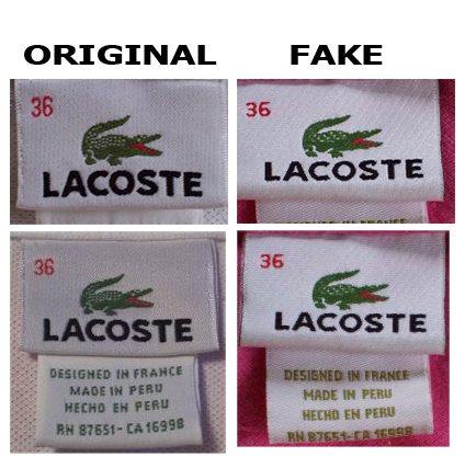 lacoste shirt fake vs real